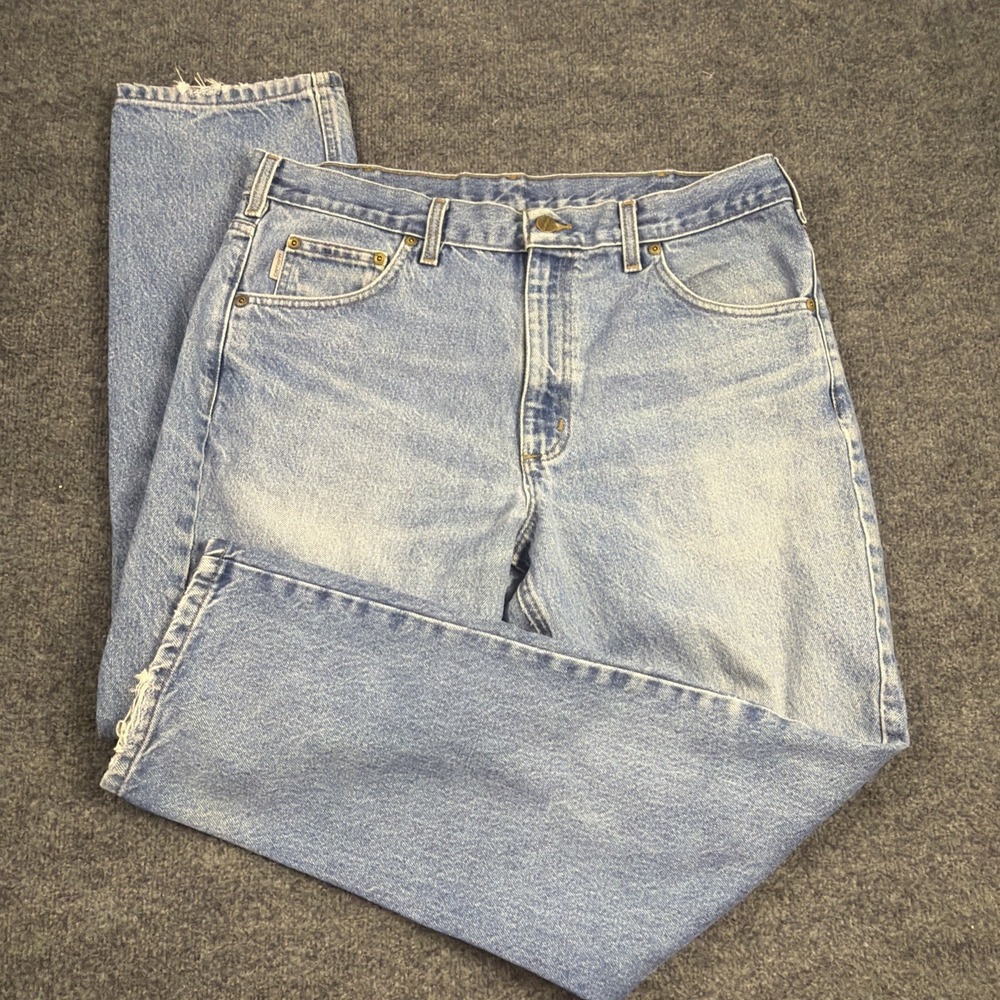 Carhartt 36x30 Traditional Fit Straight Leg Denim Jeans Men Blue 100% cotton